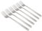 Argon Tableware Tondo Stainless Steel Dinner Forks - 21.5cm - Pack of 6 - Silver Dining Forks High Polished Metal Dishwasher Safe 6-Piece Table Cutlery Set
