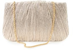 Loeffler Randall Women's Brit Flat Pleated Pouch, Champagne, One Size