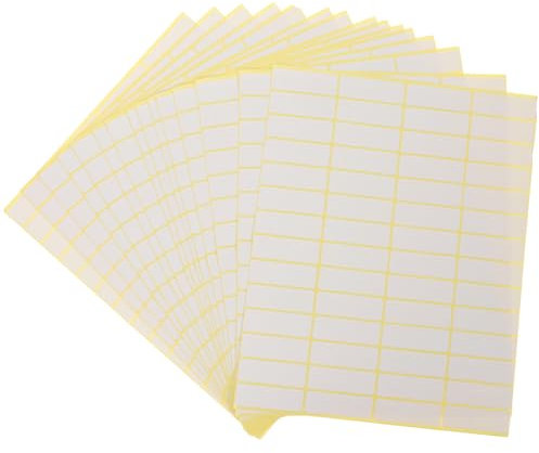 OUNONA Etikettenaufkleber Leicht Ablösbar 15 Bögen Etikettenaufkleber Weiße Klebeetiketten Für Den Einzelhandel Und Die Heimorganisation