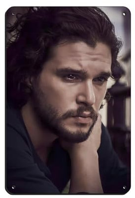 WGRWA Jon Snow Filmkunst, Retro-Poster, Metallblechschild, schicke Kunst, Retro, Eisenmalerei, Bar, Menschen, Höhle, Café, Familie, Garage, Poster, Wanddekoration, 20 x 30 cm