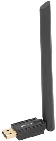 USB Bluetooth 5.3 Adapter, 100M Long Range USB Bluetooth Adapter with 4dBi High Gain Antenna for PC, USB Bluetooth Dongle Transmitter Receiver for Win 8.1 10 11