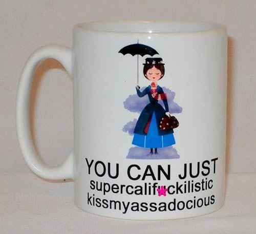 IKJHG Mary Poppins Mug Funny Secret Santa Supercalifragilistic Rude Sweary Office Work Gift 11 Oz