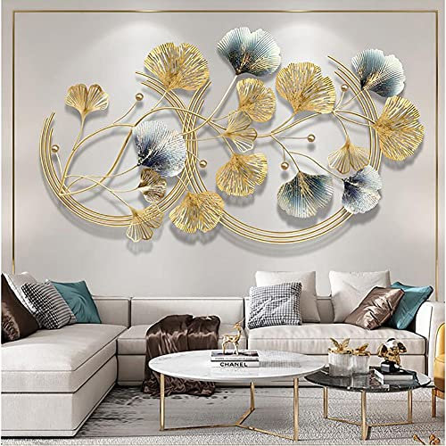 WJFTODAY Wandskulptur-Dekor, Metallskulptur-Kunst, Wandbehang-Dekoration, 3D-Kreativität,Tion, 3D-Kreativität, Metall-Wanddekor, dekorative Schmiedeeisenkunst, Metall-Wandkunst für die Heimdekoration