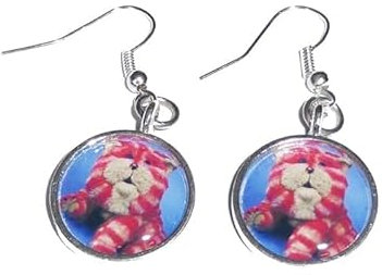 Bagpuss Earrings - Mixed Up Dolly