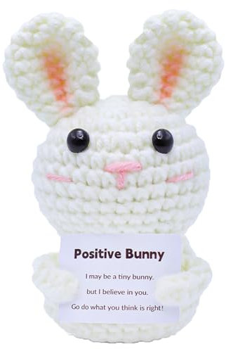 Ostergeschenk, niedliches Häkelhase, handgefertigt, gestrickt, Mini-Häschen, Tier, Mini-Strick, Schreibtischdekoration, Häschen, Tier-Häkelset für Ostern, Party, Dekoration