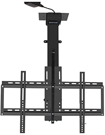 SnamicE Deckenhalterung für TV, elektrischer TV-Lift mit Fernbedienung und Speichereinstellung, für Fernseher von 32 bis 75 Zoll, Deckenhalterung für TV, Tragkraft 60 kg, DREI Installati,