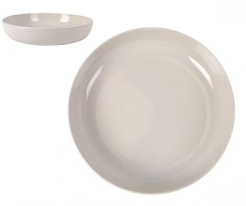 la mediterranea - Plato hondo (D18 cm), color marfil