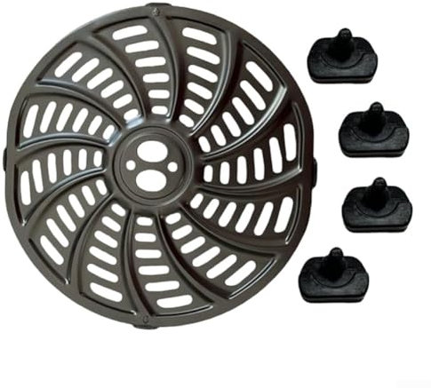 Placa de repuesto para freidora de aire para freidora de aire Gourmia, accesorios adecuados para modelos GAF698 GAF686 de 6 cuartos de galón, sartén de acero con parachoques de goma