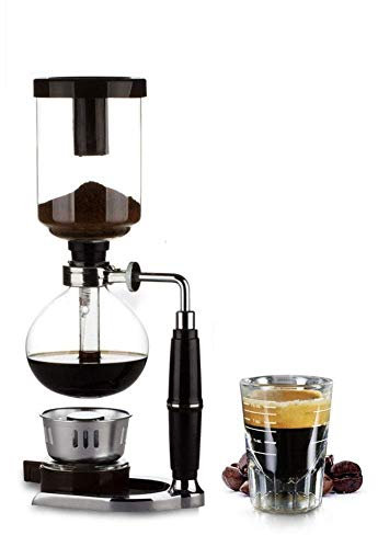 Caffettiera Giapponese, Tazza da caffè a sifone, Contenitore in Vetro Resistente alle Alte Temperature, Macchina da caffè a manovella La Nuova