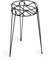 BESCH Portamacetas para Plantas Redondos con Pie de Metal Negro 24x28x38cm Estilo Vintage - Soporte para Macertas Estructura Resistente hasta 15 KG Uso Interior y Exterior