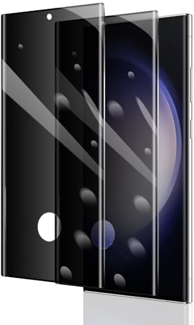 2 Stück Sichtschutz Schutzfolie für Samsung Galaxy S23 Ultra, Anti-Spy Panzer Schutz Glas, Anti-Spionage Panzerfolie, Display Sichtschutzfolie aus gehärtetem Glas, Anti- Kratzer, 9H Härte
