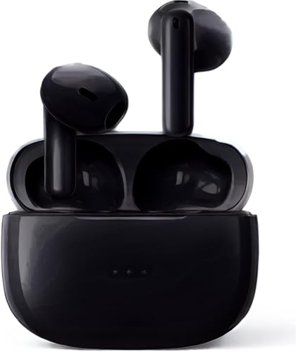 AVOLVO Wireless Earbuds, Bluetooth 5.3 Headphones NEW Wireless Headphones with 4 ENC Mic, 40H Bluetooth Earphones in Ear Noise Cancelling Deep Bass, Mini Ear Buds Bluetooth Earbuds IP7 Black