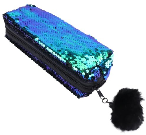 Paillettenbeutel im Meerjungfrauen Stil, Polyester Sequins, 1 Stück | Schulbeginn Party, Glitzer Reißverschlusstasche, Meerjungfrauen Schreibtasche