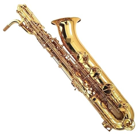 Saxophonsets Professionelles Bariton-Saxophon Mit Goldlackierter Oberfläche Und Tiefer A-Klappe