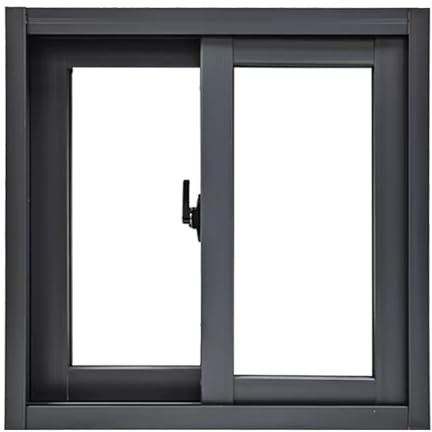 Fenêtre Coulissante for Sous-sol, Dimensions sur Mesure Disponibles, Cadre en Aluminium, Verre Trempé, Installation Facile(Gray,60x80cm/W23.6xH31.5in)