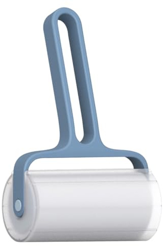 Veemoon Rouleau Adhésif Anti-Poils Bleu, Rouleau D'épilation pour Vêtements, Pratique et Portable, pour Enlever Poils de Chat et Chien, Dépilateur pour Maison et Animaux, 1 Pièce