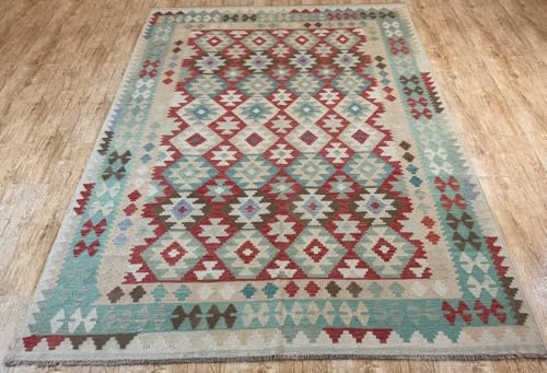 Rug Studios Teppich KELIM ORIGINAL | Farbe: Multi | Größe: 203 x 294 cm | orientalisch | gemustert | Vintagedesign | glamourös | Klassisch | Landhaus | Vintage | Modern | Wohnzimmer | Schlafzimmer | s