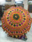 Indian Embroidery Garden Umbrella Parasols, Bohemian Beautiful Beach Sun Shade, Lawn Coffee Table Decorative Party Wedding Theme Decorative Parasol Garden Umbrella 82 (Orange Embroidery Sequin)