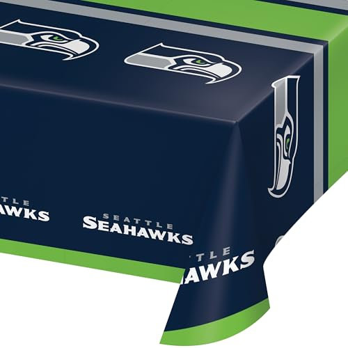 Trendware Seattle Seahawks Kunststoff-Tischdecken, 3 Stück