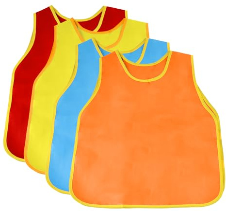 KZNKZN 4 Pack Smock For Kids,Children Waterproof Art Smock Painting Feeding | Kids Painting Apron Handwork,Cooking, Children'S Aprons，Toddler Paint Smock For Painting Or As Gifts