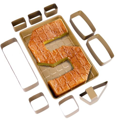 Moule à Gâteau de Chiffres et de Lettres Réglable - Grand Forme Revêtement Antiadhésif pour Fête, Anniversaire