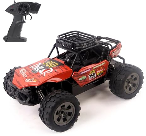 Turbo Challenge - Dakar-Lizenzauto - Rallye - 098413 - Ferngesteuertes Auto - Orange - 1/18 - Ready to Run - Wiederaufladbarer Akku und Batterien inklusive - Metall - Ab 6 Jahren