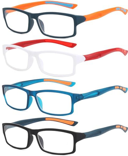Eyglajdd 2024 Neueste Lesebrille für Damen Herren,4er Packe Blaulichtblockierende Brillen +2,50