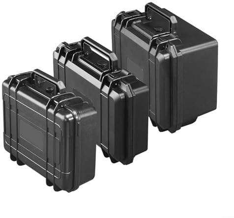 EasyByMall Hartschalenkoffer mit Schaumstoffeinsatz, tragbarer Werkzeugkasten, wasserdicht IP67 gegen Staub, anpassbarer Schaumstoff zum Schutz von Werkzeugen (WL604B#), SG63BY95DTQQ07DDT63Y6C4N81J