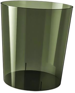 Clear Trash Can Green Bathroom Trash Can Transparent Trash Bin Garbage Container Transparent Modern Rubbish Bin Waste Paper Bin Living Room Bin for Bedroom Office Bathroom Kitchen Home, Green S