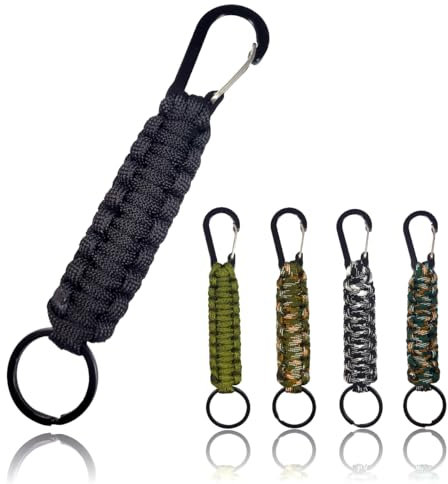 Ruayia 5 Stück Paracord Schlüsselanhänger，Schlüsselband Schlüsselring für Camping Auto Personalisiert, Motorrad, SUV, Truck, Unisex-Auto-Schlüsselanhänger für Männer und Frauen - Tropfenhaken