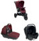 Chicco Trio Activ3, 3in1 Kinderwagen, beinhaltet Activ3 Kinderwagen mit 3 Rädern, breiter und gepolsterter Kinderwagenaufsatz und Kory Essential i-Size Babyschale, 0 Monate +, Burgundy Powder