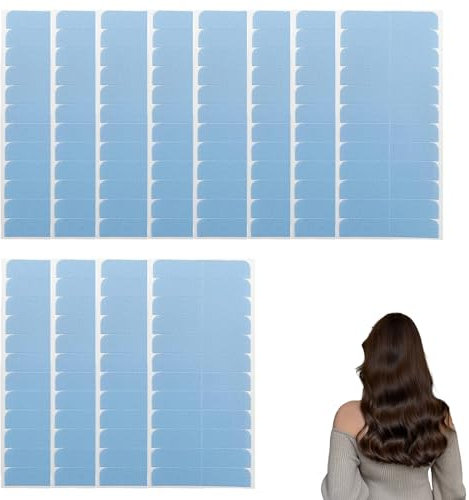 144 Piezas Cinta Adhesiva para el Cabello, Cinta Adhesiva de Extensión de Pelo, Adhesivo Tape para Extensiones de Cabello y Trama Cabello, Invisible Doble Cara Cinta de Repuesto Peluca Impermeable