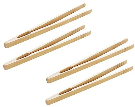 BESTonZON 4 Piezas Pinzas Montessori Pinzas De Mano Juguetes De Motricidad Fina para Niños Juego De Pinzas De Perlas Juguetes Aire para Niños Juegos De Mesa Pinzas para Niños Madera