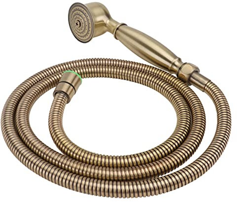 ARTIBETTER Alcachofa de ducha de mano de latón vintage con chorro de agua ajustable de alta presión aspersor de ducha con manguera elegante aspecto bronce para su cuarto de baño