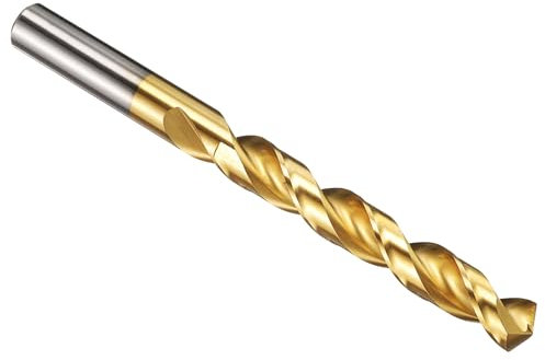 PATIKIL Brocas de 13mm, Acero de Alta Velocidad M42 con 8% Cobaldo, Vástago Recto Jobber 135°, Recubierta de Nitruro de Titanio (TiN) para Acero Inoxidable y Metales Duros - 1 Unidad