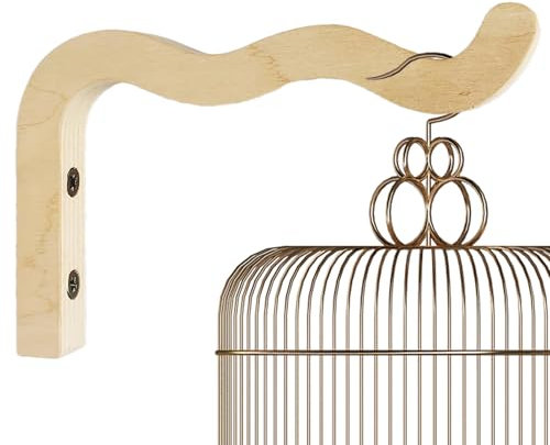 Nudorpn Pflanzenhalter Wand, 17x15 cm Wandhaken Holz, Blumenampel Halterung, Pflanzen Wandhalterung, Pflanzenhaken wand haken, Blumenhalter, Windspiele