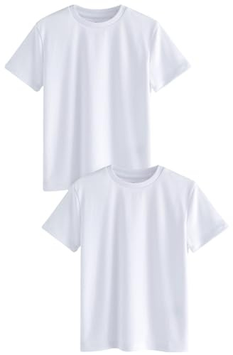 NEXT Jungen 2er-Pack Sports T-Shirt Weiß 98