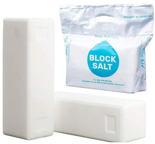 ELECTROSQUARE Block Salt for Water Softeners – 2 PCS in Bag Pure Grade A Food Quality Salt Compatible with Most Water Softeners