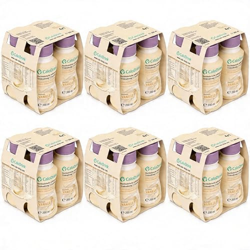 CaloDrink hochkalorische Trinknahrung 24x200ml Vanille, 300 kcal | Vollständig bilanziert, Astronautennahrung & Trinkmahlzeit zum Zunehmen, Aufbaukost & Aufbaunahrung