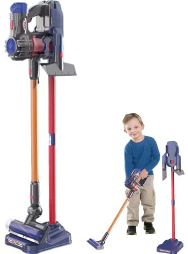 Aspirapolvere per bambini che funziona davvero, giocattolo realistico per aspirapolvere con suono, set educativo per la pulizia delle pulizie, gioco di finzione, 17x19x80, 5 cm