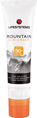 Lifesystems Mountain SPF 50 Sun Cream 5-Star UVA Protection Highly Sweat Resistant For Skiing Or Mountaineering