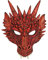 Bristol Novelty BM552 Masque rouge de dragon, pour homme ou femme, taille unique Halloween