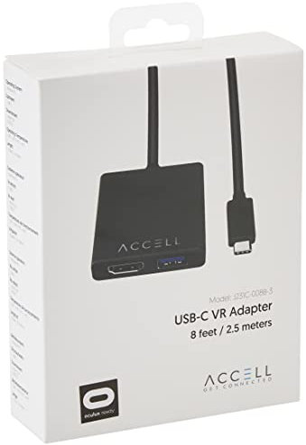 Accell USB-C VR Adapter - USB-C to HDMI & USB Compatible with Oculus Rift and Windows Mixed Reality Headsets including HTC Vive Samsung Odyssey+ Dell Visor Lenovo Explorer HP Acer & Asus WMR