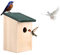 ADEPTNA Wooden Wild Bird Nest Box Bird House for Small Birds Sparrows Blue Tit Great Tits Robin – Ready Assembled