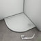 Receveur de douche blanc 90x90cm,extra-plat,gel coat,1/4 de cercle bac à douche avec bonde de douche
