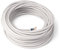 Amarcords - Cable de tela color BLANCO, redondo, algodón, 10 metros, con 2 conductores 2x0,75 - Hilo eléctrico textil de color estilo clásico para lámparas bricolaje y iluminación vintage.