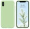 DUEDUE Silicone Case for iPhone X Case for iPhone XS, Ultra Slim Full Body Protection Liquid Silicone Gel Cover Anti-Scratch Shockproof Silicone Case for iPhone X/XS 5.8, Matcha Green