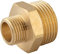 konst-install Doppelnippel reduziert Messing 1/2 auf 3/8 Zoll (Ø 21mm x Ø 16,7mm), Reduziernippel AG/AG, Verbindungsstück Außengewinde auf Außengewinde, Gewinde-Fitting, Messing Fittings