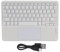 ciciglow Ultra-Slim Bluetooth Keyboard,Rechargeable Bluetooth Multi‑Function Keyboard with Sensitive Touchpad,Waterproof and Dustproof Compatible with Smartphones,Tablets,Laptops(White)