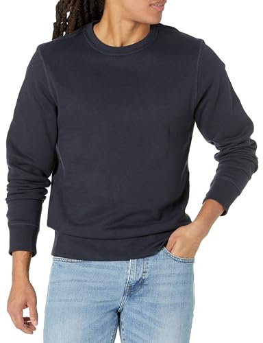 Amazon Essentials Felpa girocollo in pile (disponibile nelle taglie Big & Tall) Uomo, Blu Marino, XXL Plus Tall